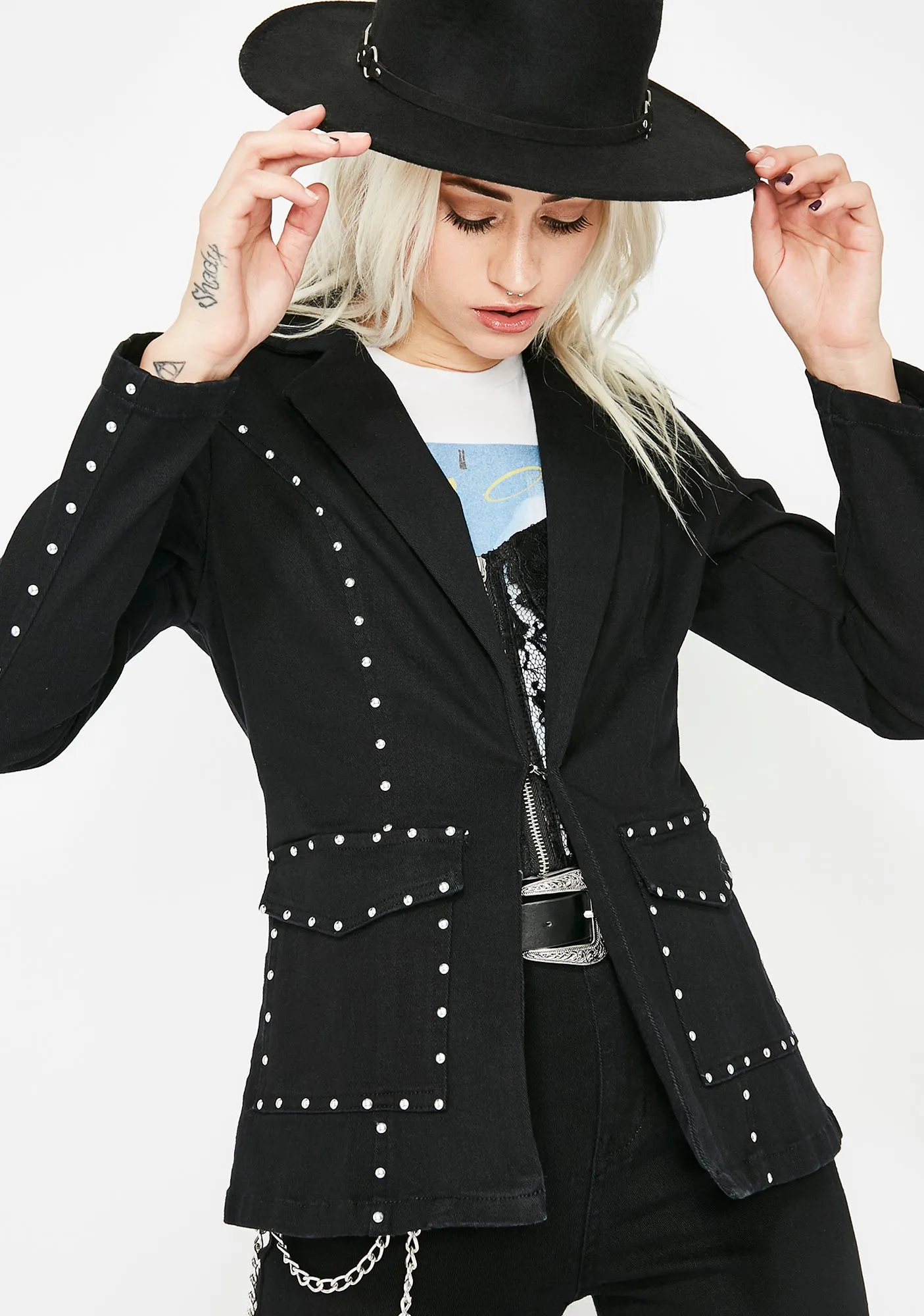 Wicked West Studded Blazer sold by Dolls Kill product image thumbnail 3
