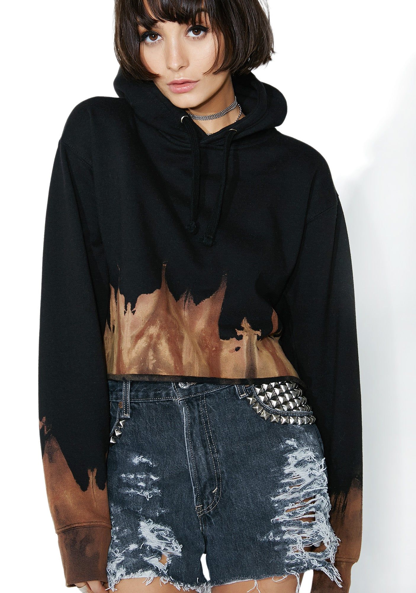 Reworked Cropped Sweatshirt sold by Dolls Kill product image thumbnail 2