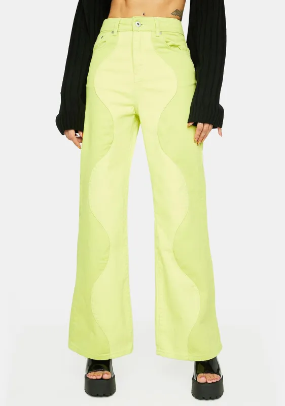 Neon Underworld Wide Leg Jeans sold by Dolls Kill