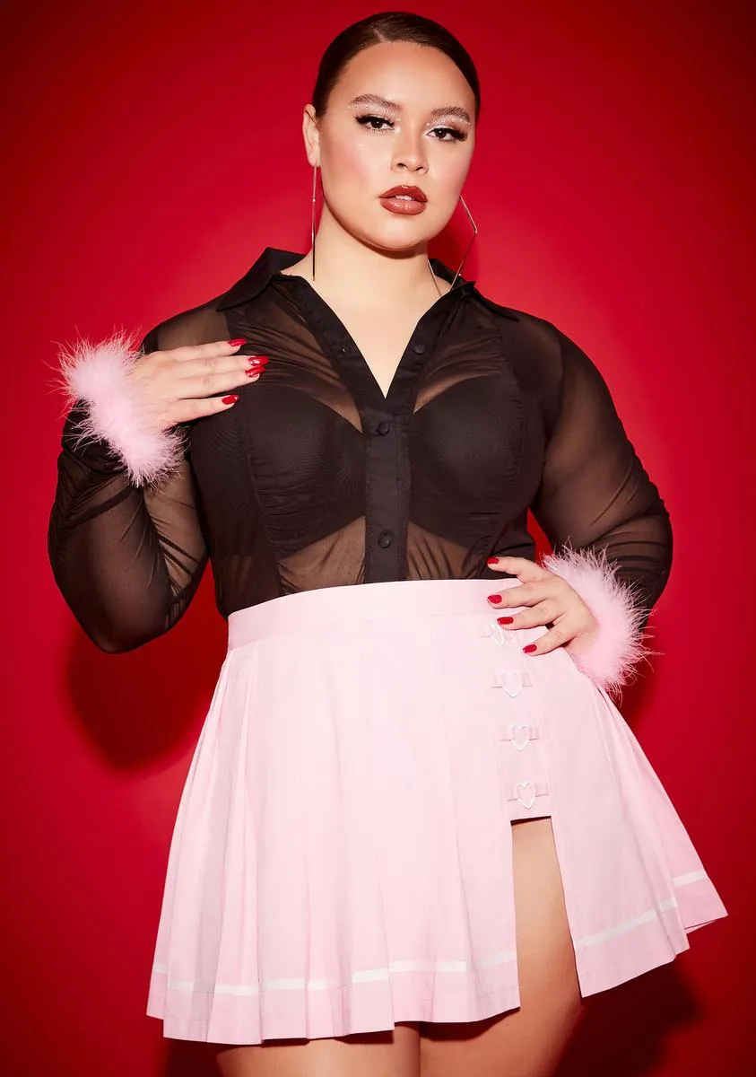 Plus Will U Won't U Marabou Mesh Top sold by Dolls Kill product image thumbnail 2