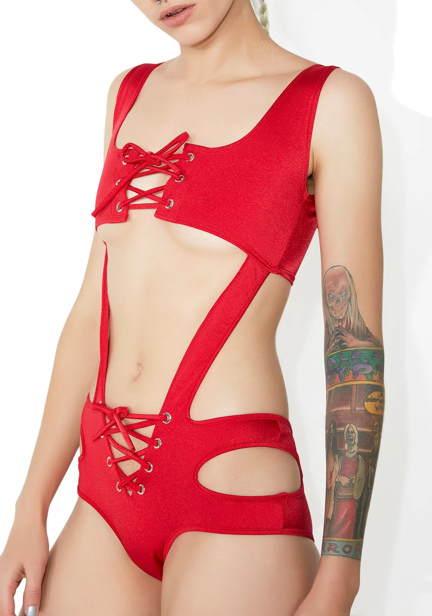 Hot Suckerpunch Cutout Bodysuit sold by Dolls Kill product image thumbnail 3