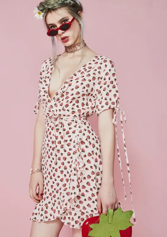 Forbidden Fruit Wrap Dress sold by Dolls Kill