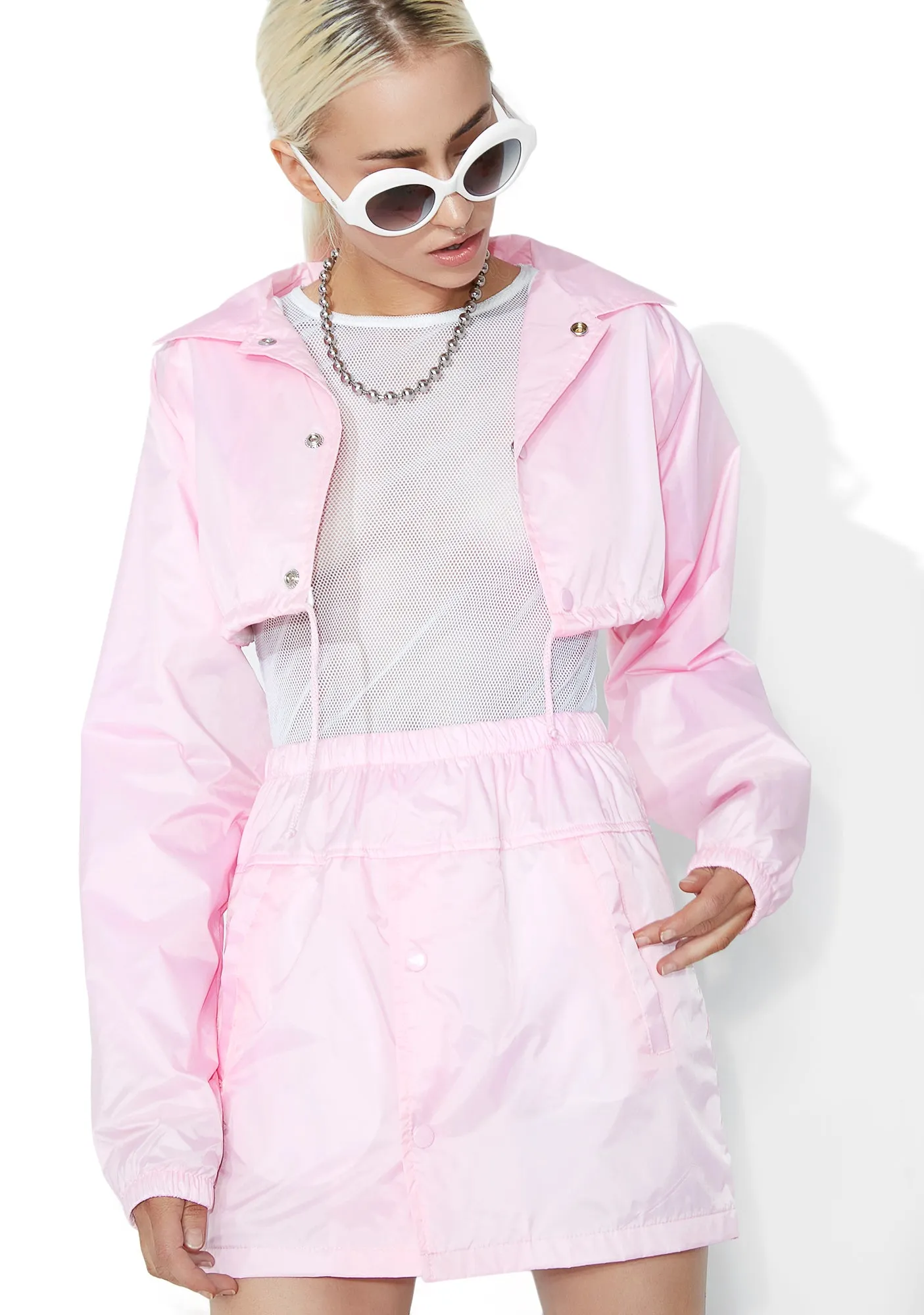 Syren Nylon Mini Skirt sold by Dolls Kill product image thumbnail 2