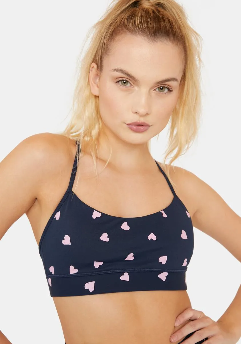 All Over Hearts Support Sports Bra sold by Dolls Kill