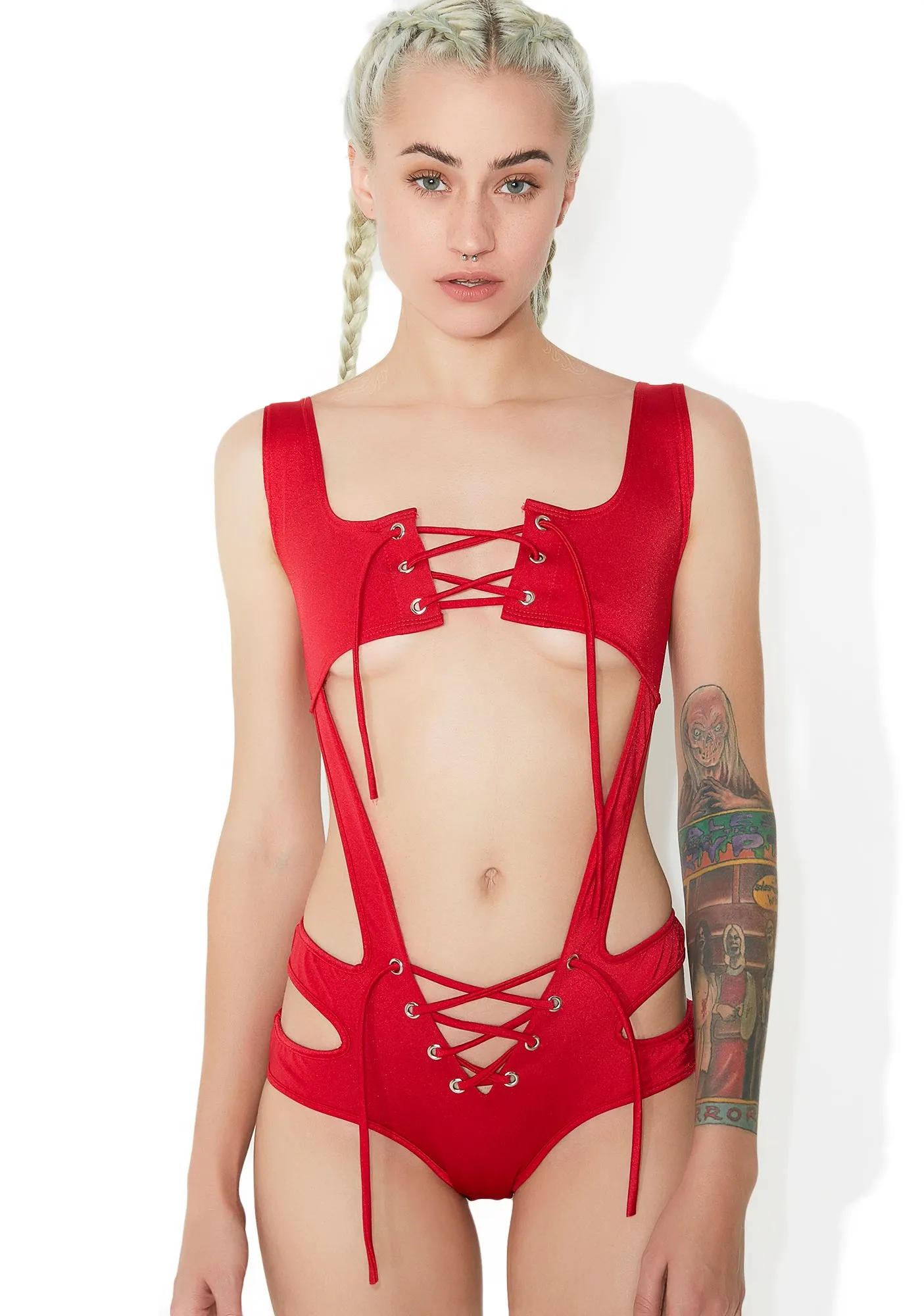 Hot Suckerpunch Cutout Bodysuit sold by Dolls Kill product image thumbnail 2