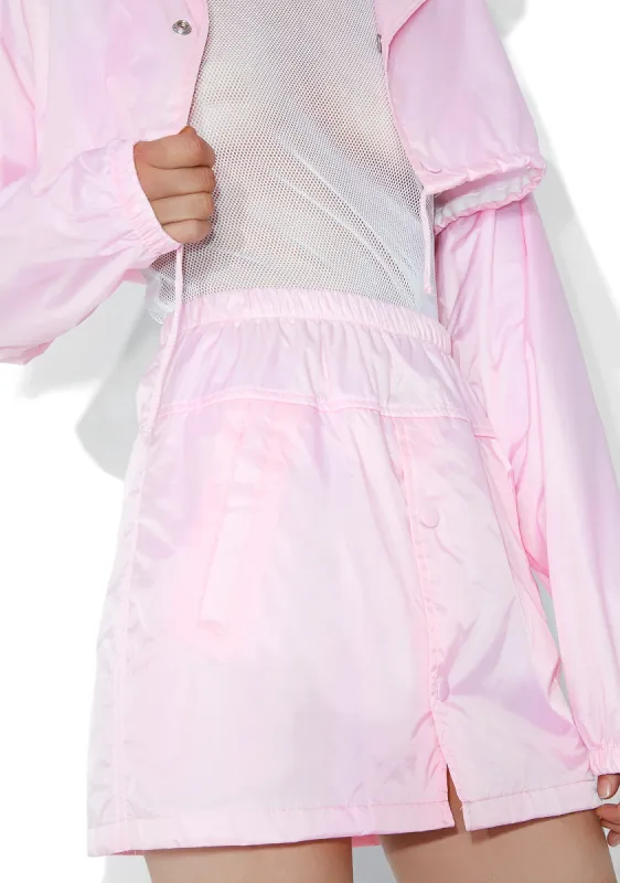 Syren Nylon Mini Skirt sold by Dolls Kill