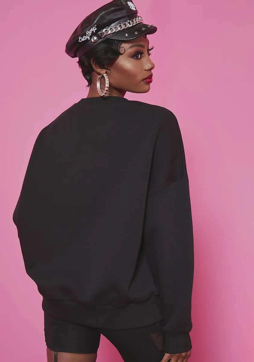 Tough Betty Oversized Sweatshirt sold by Dolls Kill product image thumbnail 4