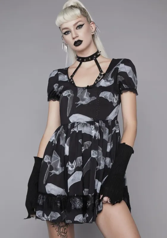 Deadly Echo Chiffon Babydoll Dress sold by Dolls Kill