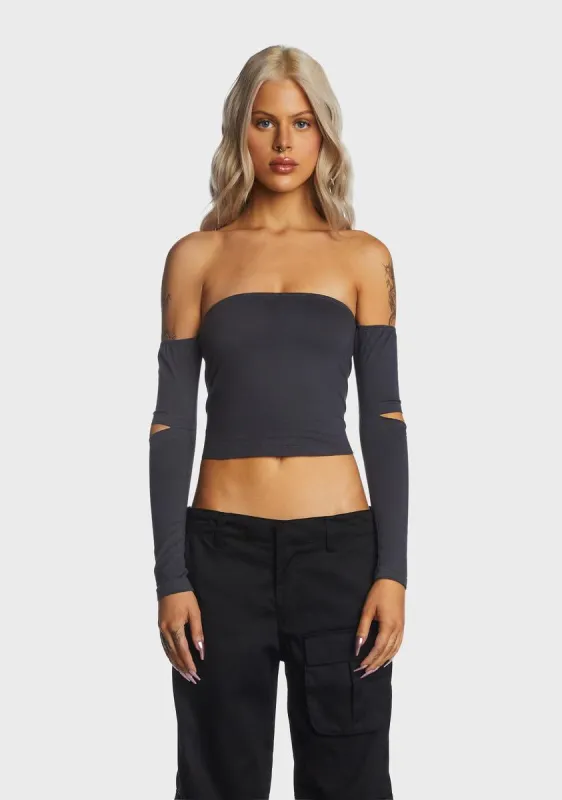 Shelbo Bardot Crop Top sold by Dolls Kill