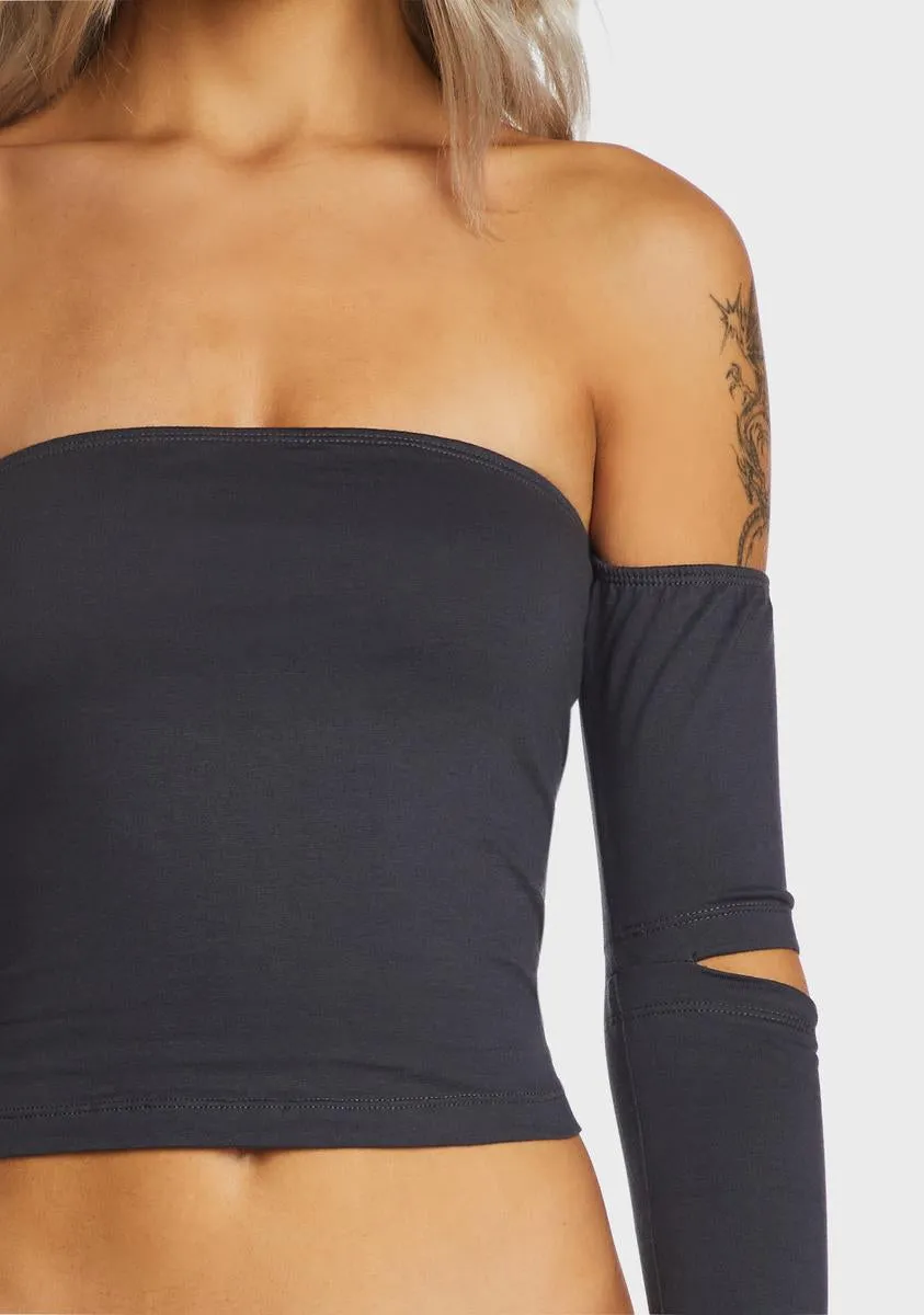 Shelbo Bardot Crop Top sold by Dolls Kill product image thumbnail 2