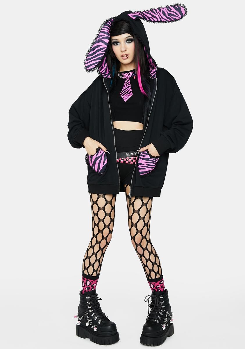 Tickets To My Downfall Bunny Hoodie sold by Dolls Kill product image thumbnail 3