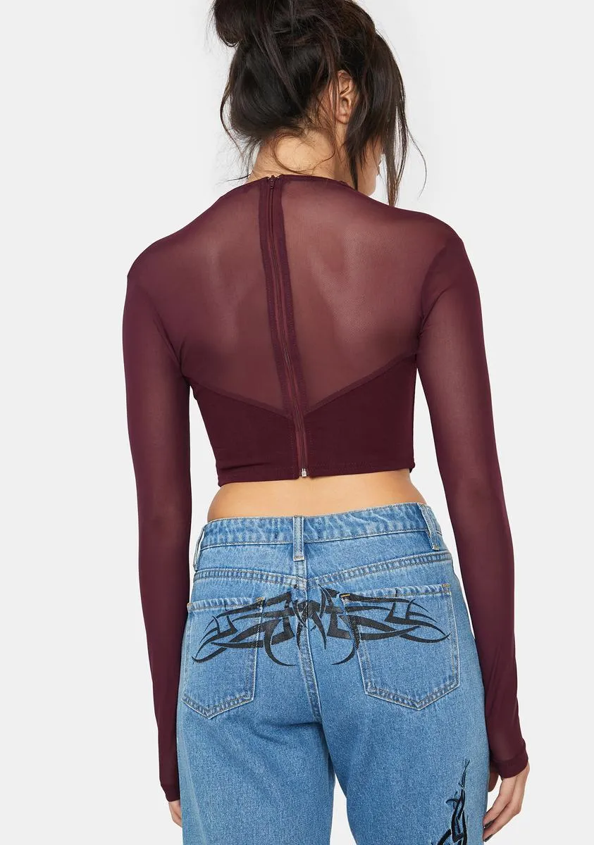 Vino Laugh Or Cry Crop Top sold by Dolls Kill product image thumbnail 4