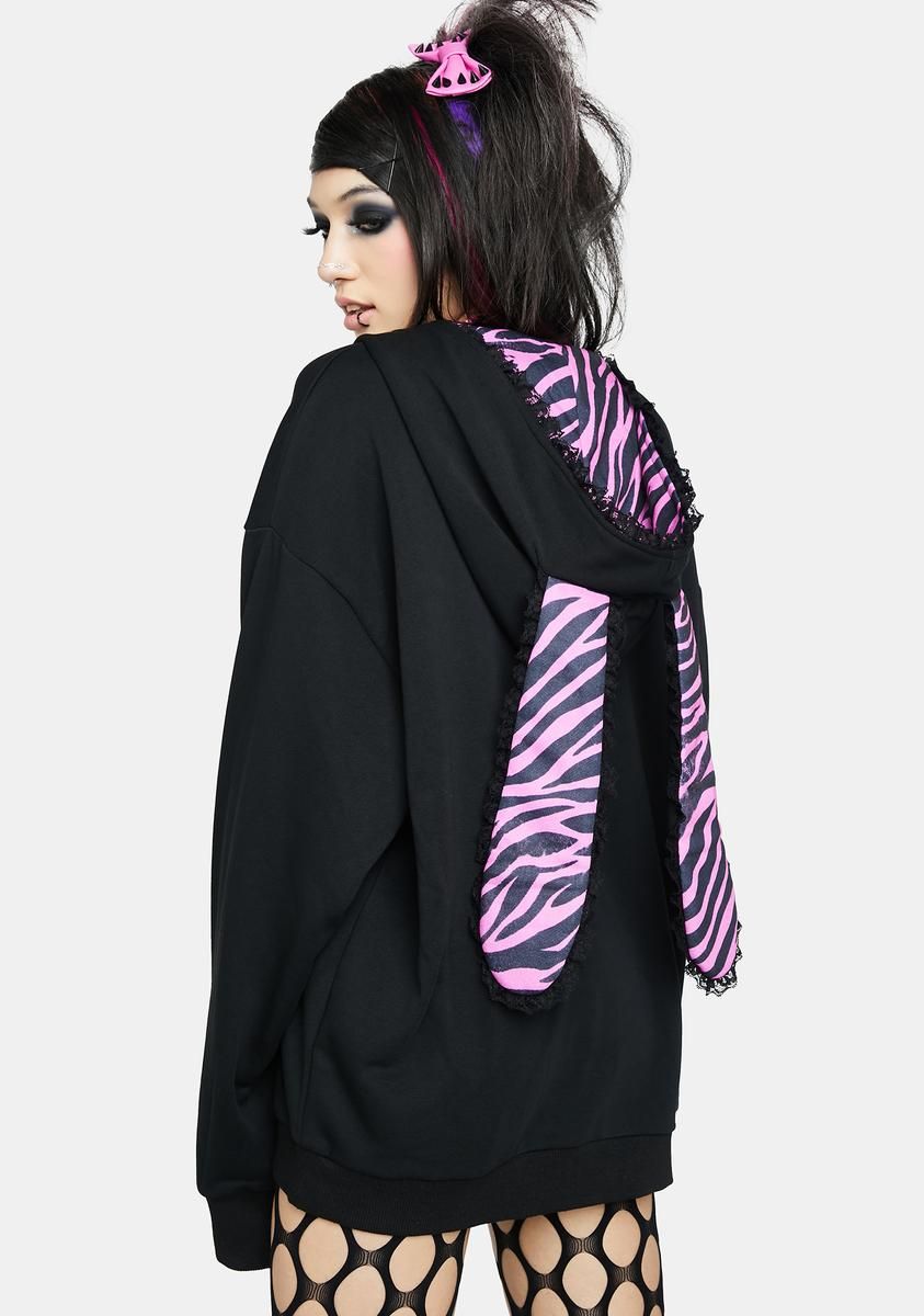 Tickets To My Downfall Bunny Hoodie sold by Dolls Kill product image thumbnail 4