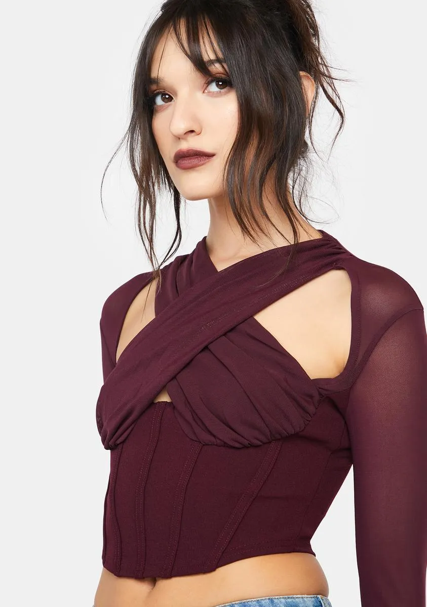 Vino Laugh Or Cry Crop Top sold by Dolls Kill product image thumbnail 2