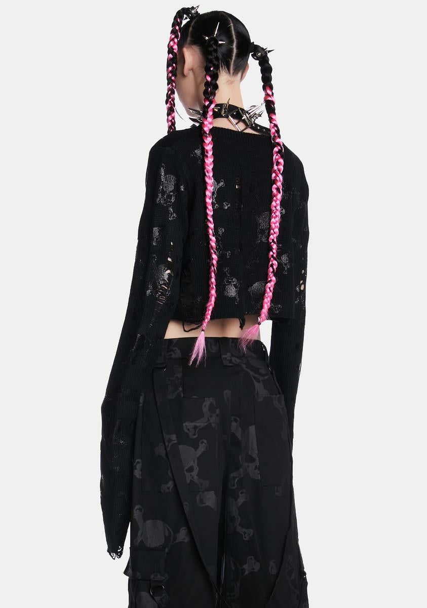 Villain Era Crop Sweater sold by Dolls Kill product image thumbnail 4