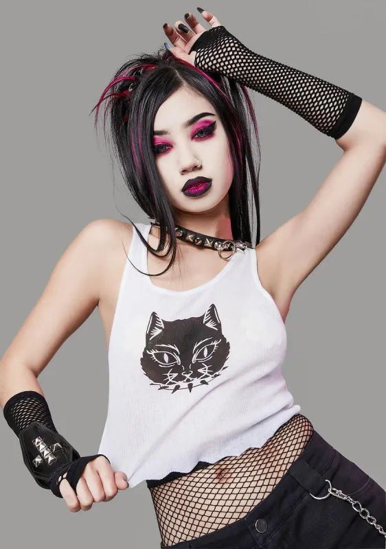 Fluff Off Graphic Tank sold by Dolls Kill