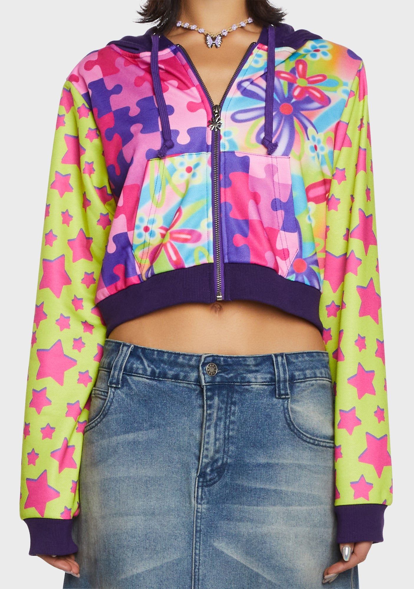 Daydreamers Only Patchwork Hoodie sold by Dolls Kill product image thumbnail 2