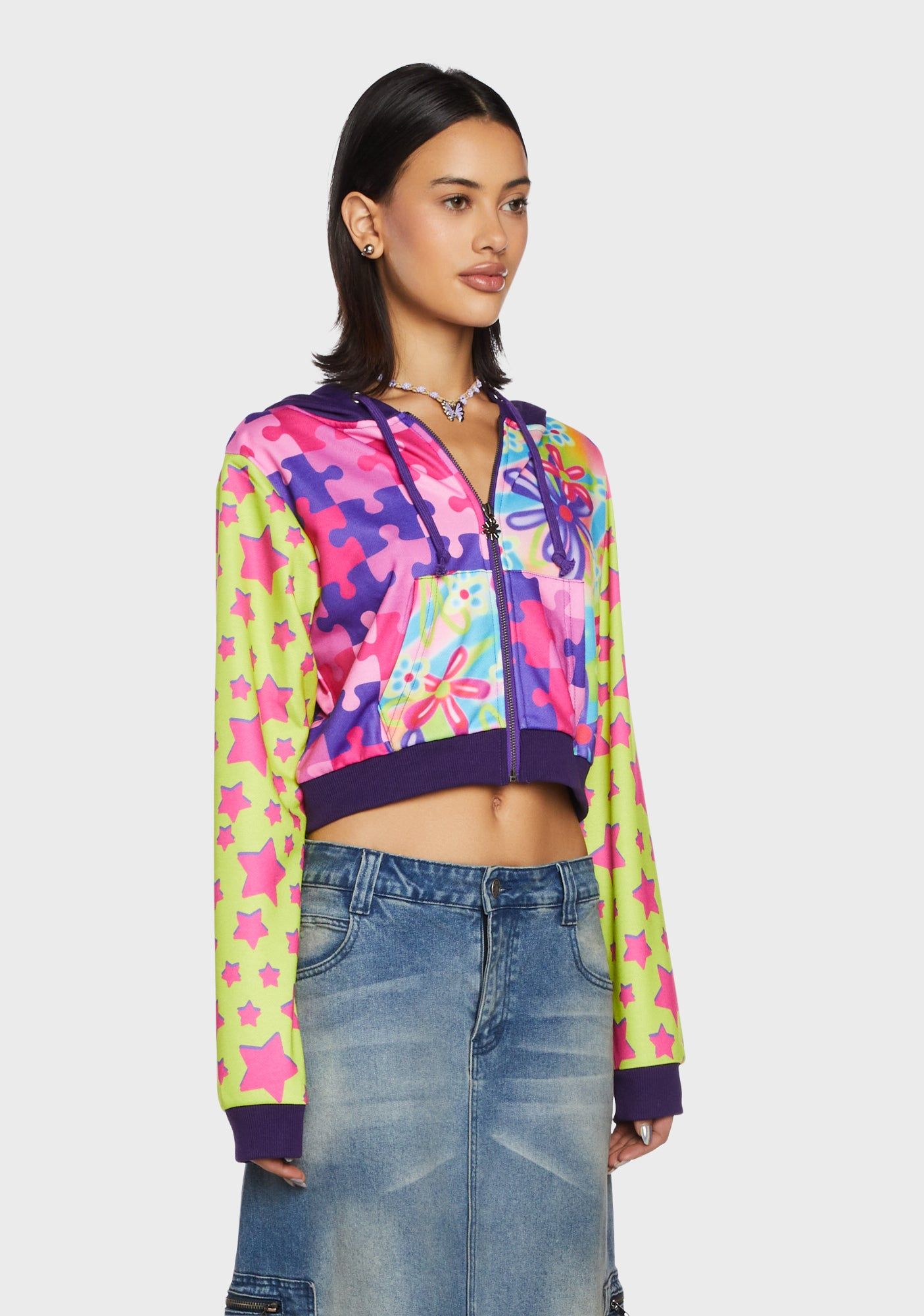 Daydreamers Only Patchwork Hoodie sold by Dolls Kill product image thumbnail 3