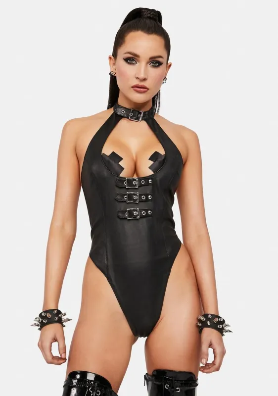 No Love Leather Bodysuit sold by Dolls Kill