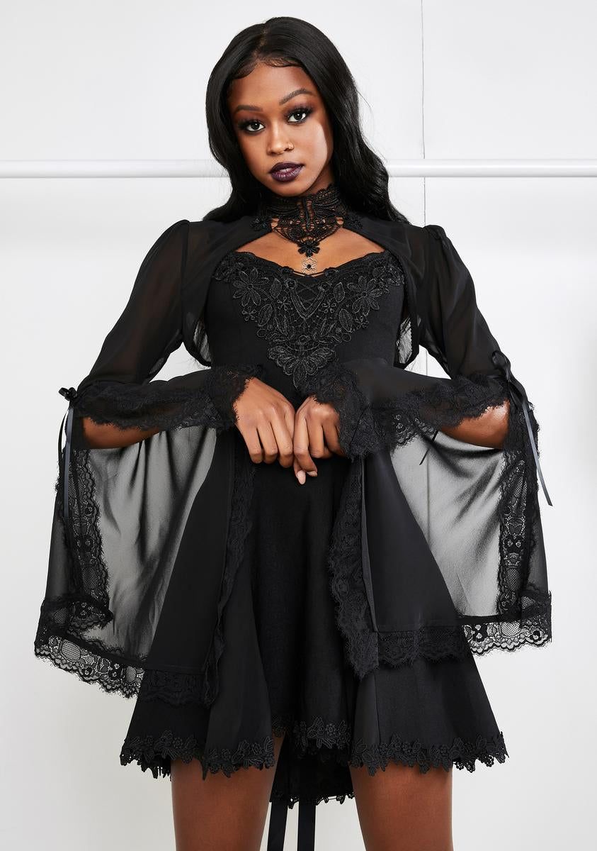 Eternally Spellbound Chiffon Shrug sold by Dolls Kill