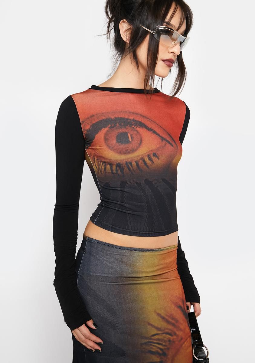 Pupil Mesh Top sold by Dolls Kill product image thumbnail 2