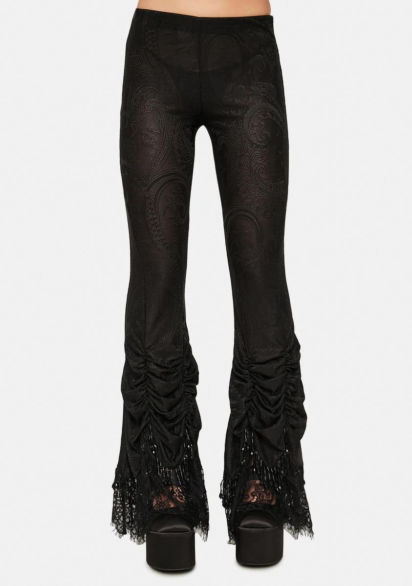 Lace Bottom Mesh Pants sold by Dolls Kill