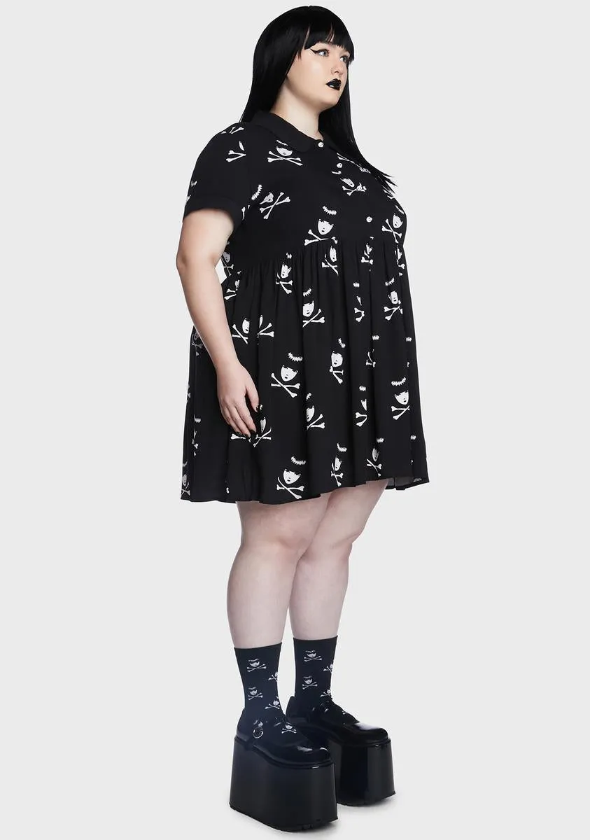 Plus Death Becomes You Shirt Dress sold by Dolls Kill product image thumbnail 3