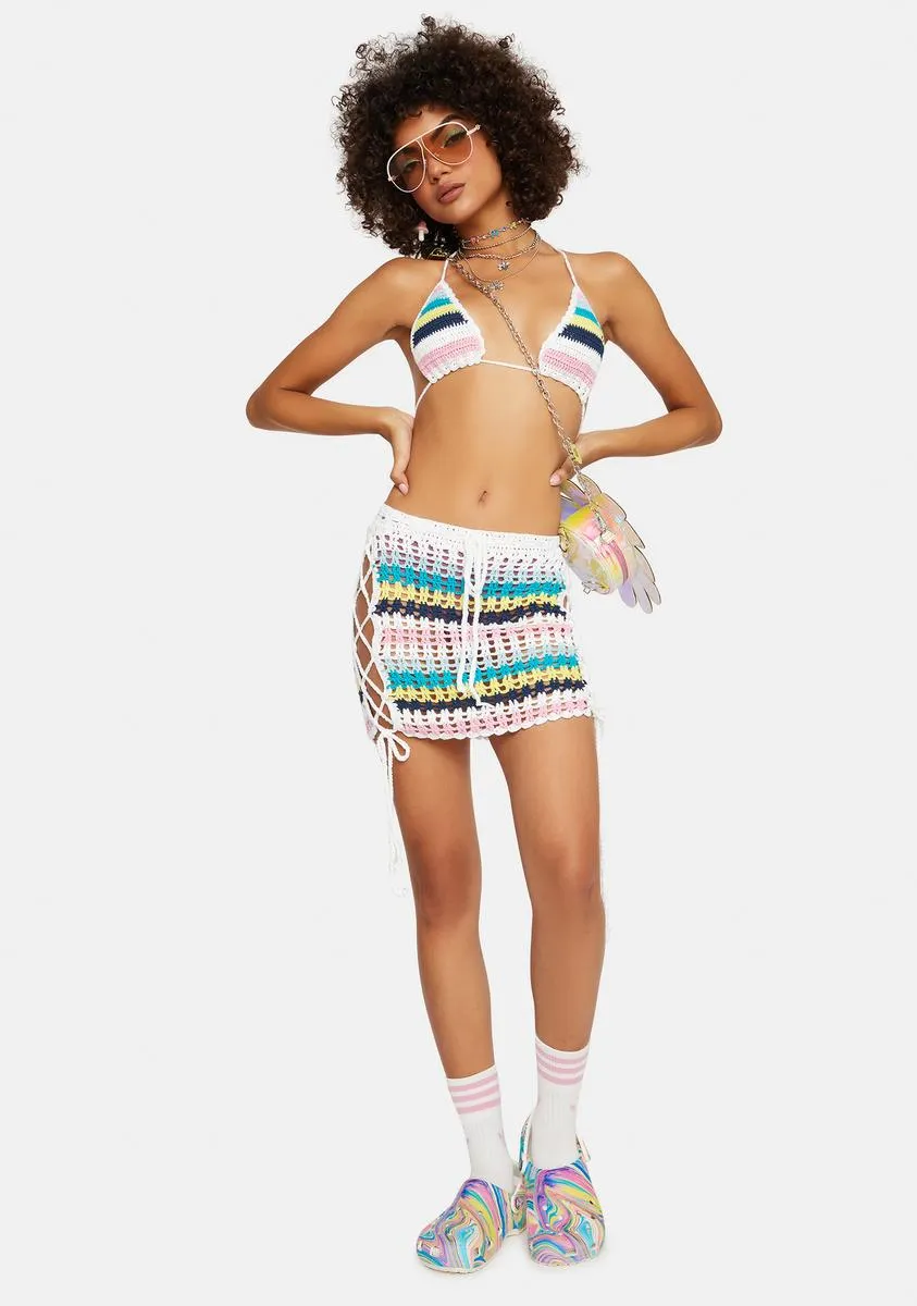 Suit Yourself Crochet Skirt Set sold by Dolls Kill product image thumbnail 3