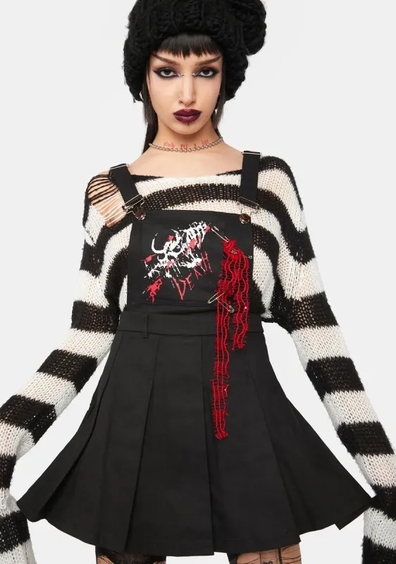 Pinafore Black Mini Dress sold by Dolls Kill