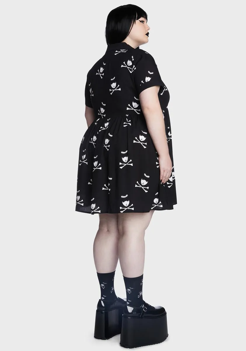 Plus Death Becomes You Shirt Dress sold by Dolls Kill product image thumbnail 4