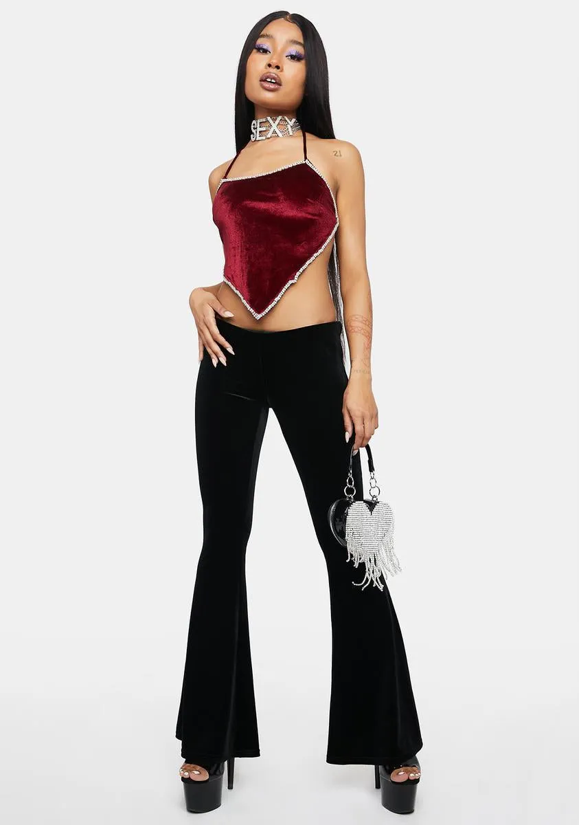 Cherry Stay Awhile Velvet Scarf Top sold by Dolls Kill product image thumbnail 3