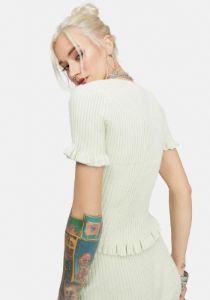 Owe Me Nothing Ribbed Crop Top sold by Dolls Kill