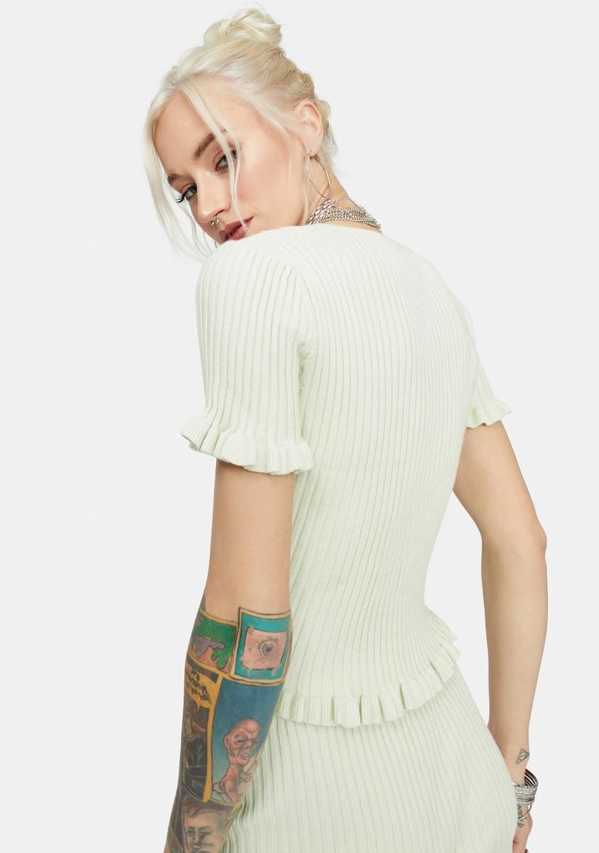 Owe Me Nothing Ribbed Crop Top sold by Dolls Kill product image thumbnail 4