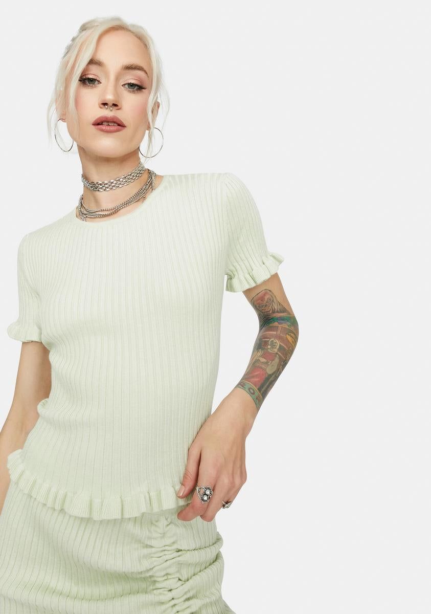 Owe Me Nothing Ribbed Crop Top sold by Dolls Kill