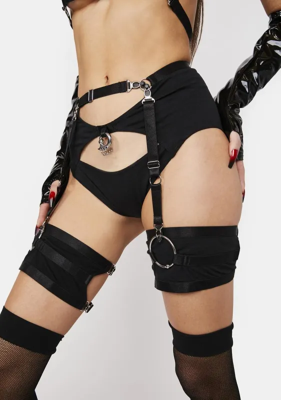 Cut-Out Hipsters With Garter sold by Dolls Kill