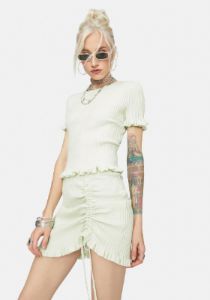 Owe Me Nothing Ribbed Crop Top sold by Dolls Kill