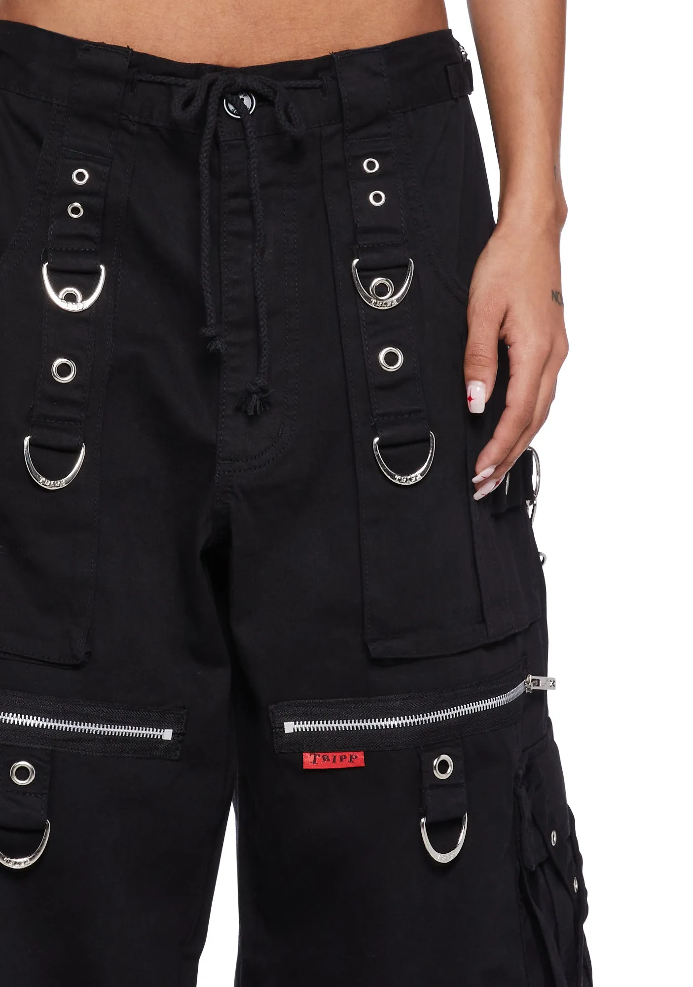 X-Strap Zip Off Pants-Black sold by Dolls Kill product image thumbnail 5