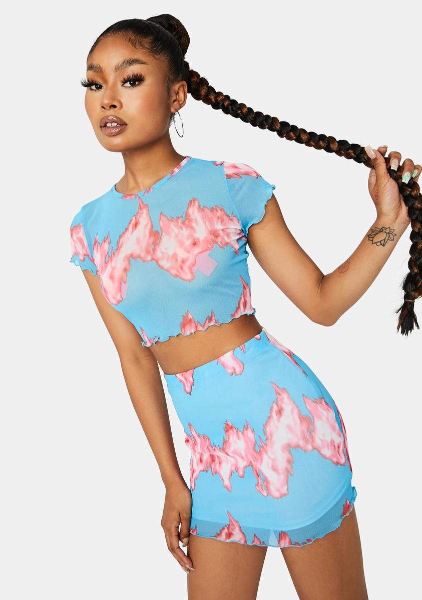 Berry Hot Like Me Skirt Set sold by Dolls Kill product image thumbnail 2