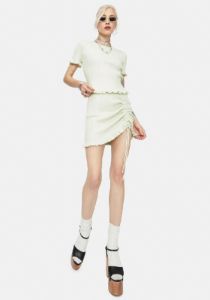 Owe Me Nothing Ribbed Crop Top sold by Dolls Kill