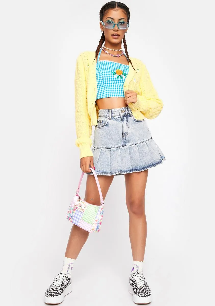 Yellow Cable Knit Cardigan sold by Dolls Kill product image thumbnail 3