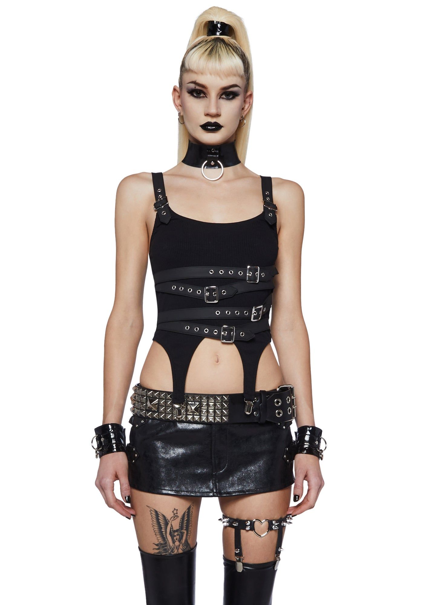 Just Another Baddie Garter Top sold by Dolls Kill
