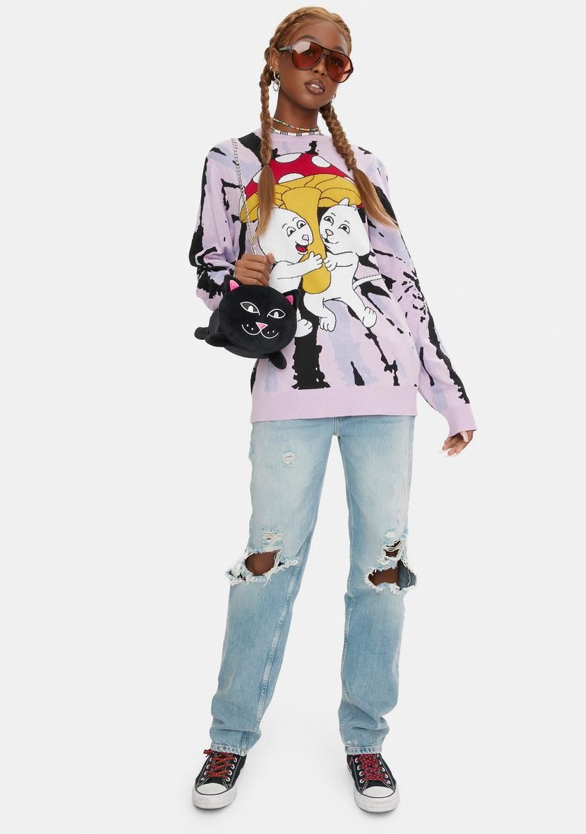 Sharing Is Caring Graphic Crewneck sold by Dolls Kill product image thumbnail 3