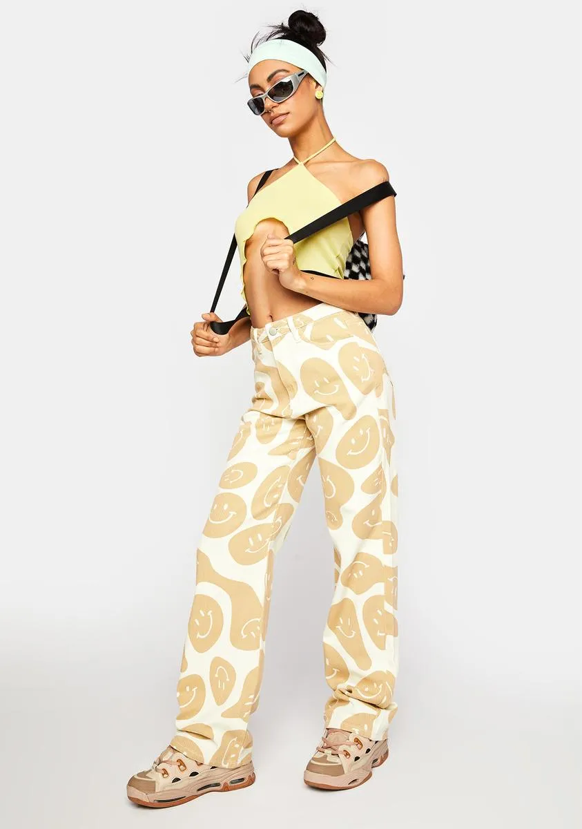 Ecru Wide Leg Pants sold by Dolls Kill product image thumbnail 2