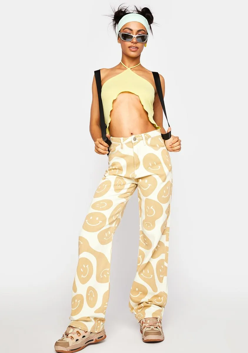 Ecru Wide Leg Pants sold by Dolls Kill product image thumbnail 3