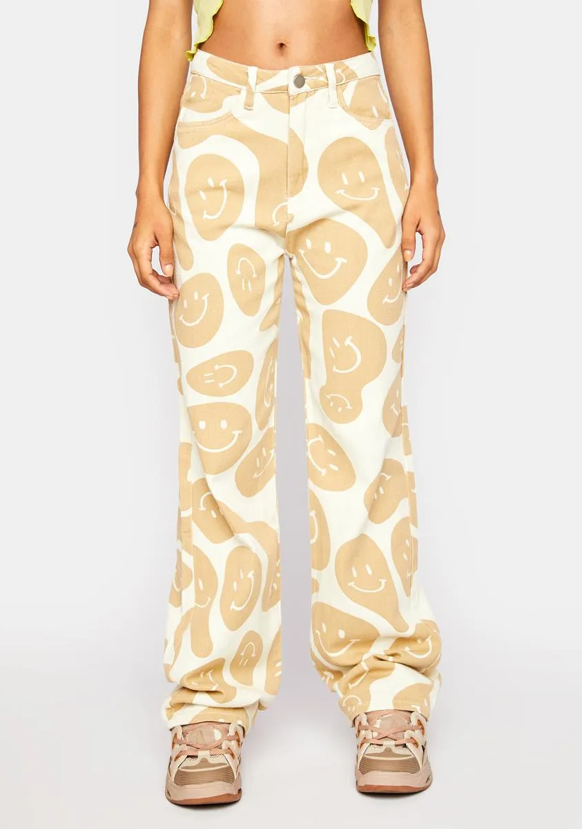 Ecru Wide Leg Pants sold by Dolls Kill