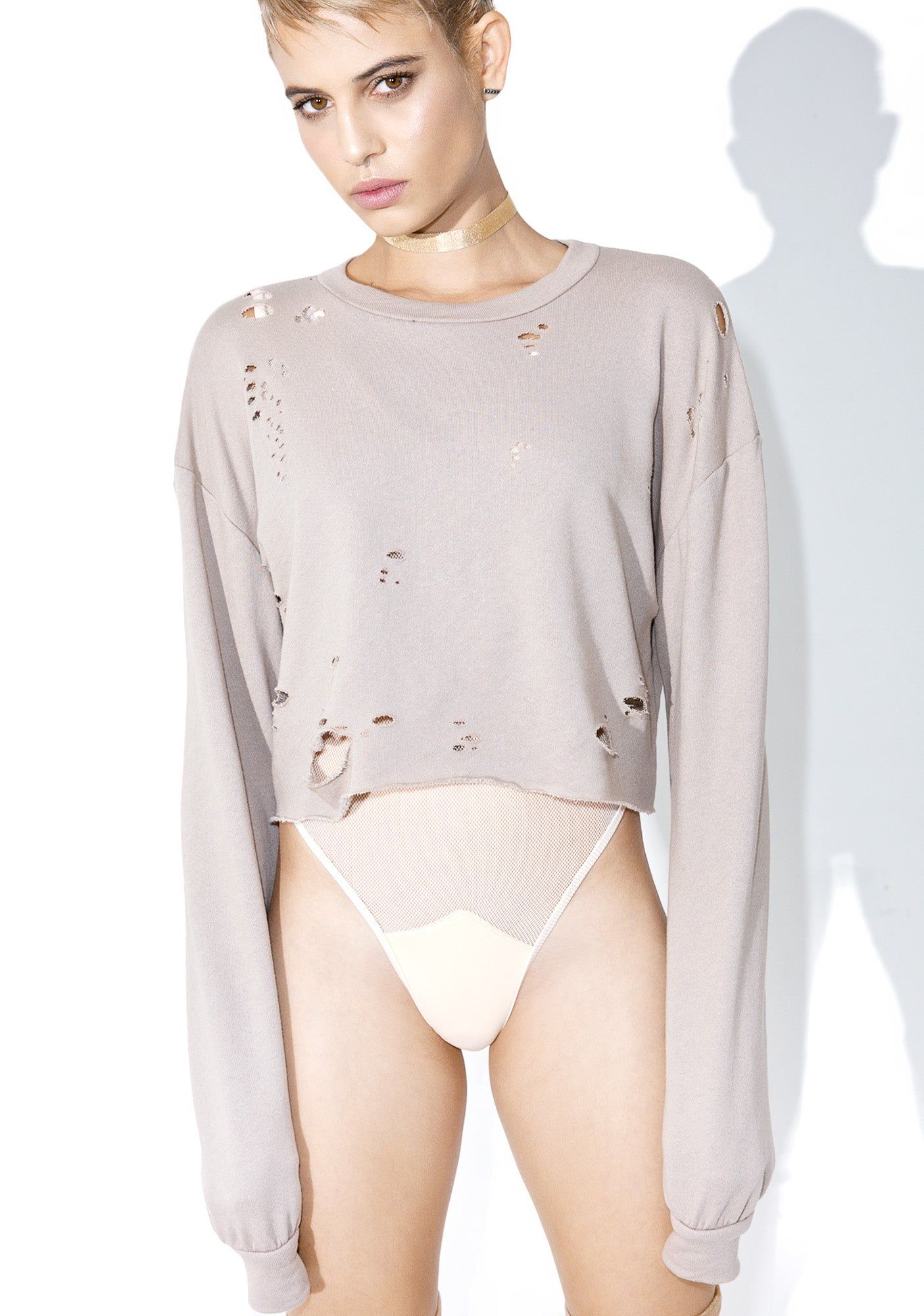 Braina Distressed Sweater sold by Dolls Kill product image thumbnail 5