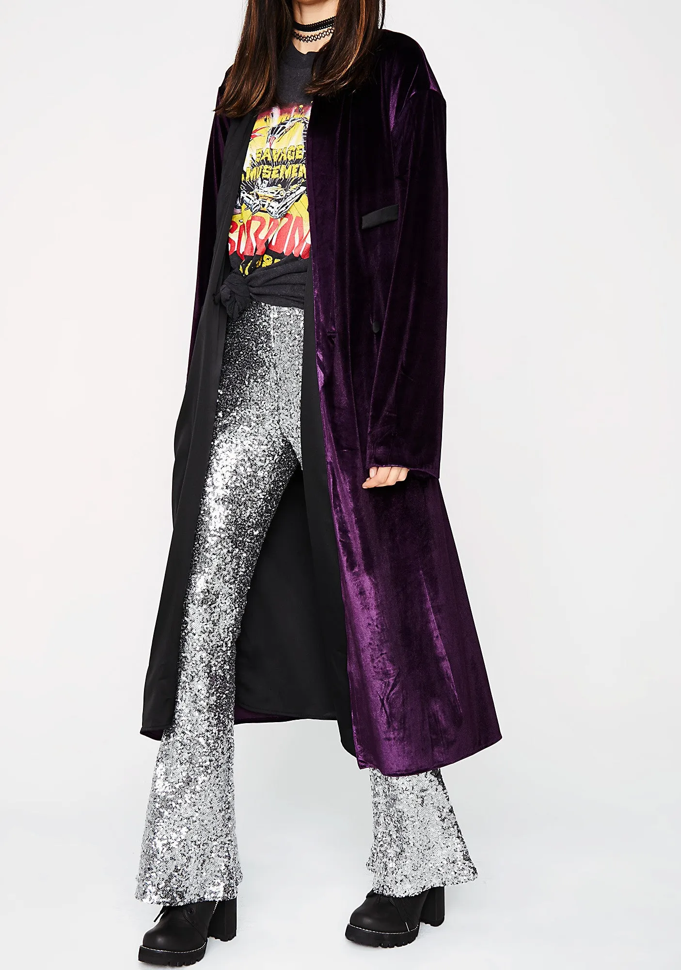 Lounge Queen Velvet Robe sold by Dolls Kill product image thumbnail 2