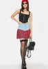 Noir Hold A Grudge Corset Crop Top sold by Dolls Kill