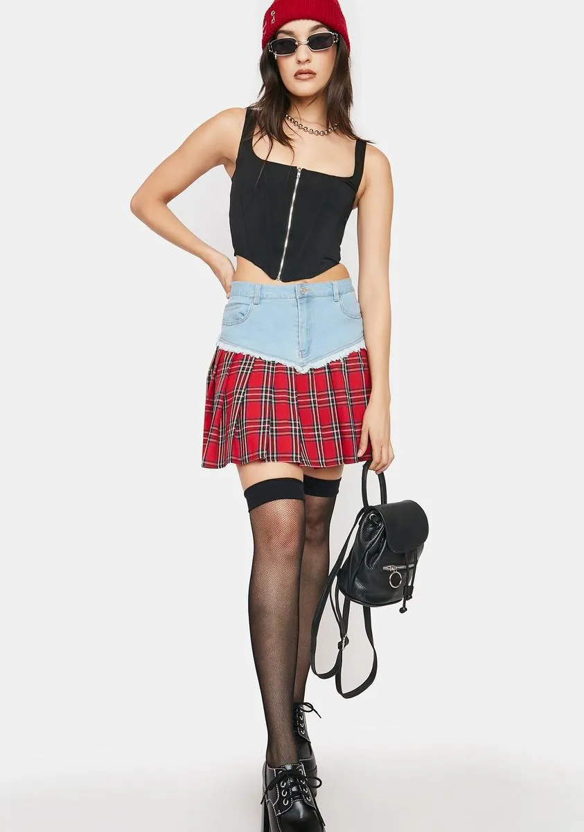 Noir Hold A Grudge Corset Crop Top sold by Dolls Kill product image thumbnail 3