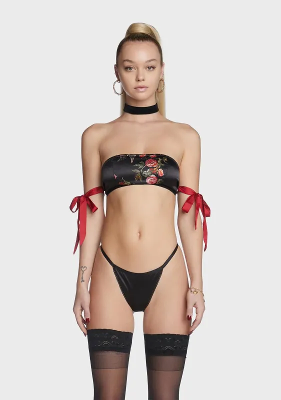 Modern Renaissance Strapless Lingerie Set sold by Dolls Kill